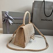 Colestore Balenciaga Hourglass Crystal-embellished Handbag  In Gold 19x8x13cm  - 4