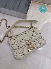 Small Dior Addict Bag Denim Blue Lucky Star Cannage Lambskin  21cm - 6