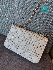 Small Dior Addict Bag Denim Blue Lucky Star Cannage Lambskin  21cm - 2