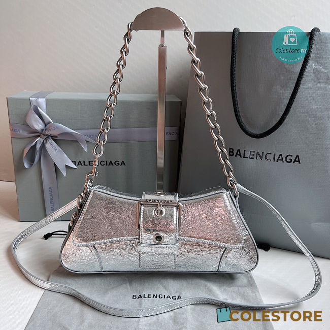 Colestore Balenciaga Small Lindsay Shoulder Bag In Silver 29X13X4.8cm - 1