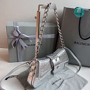 Colestore Balenciaga Small Lindsay Shoulder Bag In Silver 29X13X4.8cm - 2