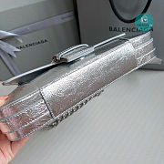 Colestore Balenciaga Small Lindsay Shoulder Bag In Silver 29X13X4.8cm - 3