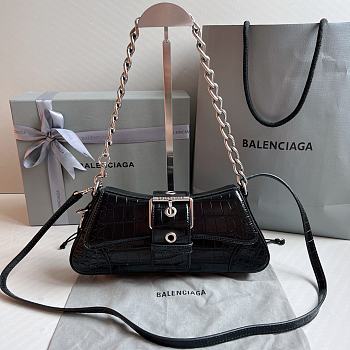 Colestore Balenciaga Small Lindsay Shoulder Bag In Black 29X13X4.8cm