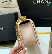 Chanel Beige Quilted Lambskin Medium Le Boy Bag 15x25x9cm - 2