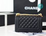 Colestore Chanel Small Boy Chanel Handbag Gold Hardware In Black 12x20.5x8.5 cm  - 4