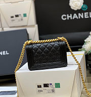 Chanel Le Boy Mini Caviar In Black 15x10x6cm - 2