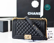 Chanel Black Quilted Lambskin Medium Le Boy Bag 15x25x9cm - 5