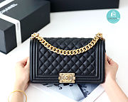 Chanel Black Quilted Lambskin Medium Le Boy Bag 15x25x9cm - 4