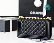 Chanel Black Quilted Lambskin Medium Le Boy Bag 15x25x9cm - 3