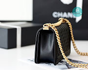 Chanel Black Quilted Lambskin Medium Le Boy Bag 15x25x9cm - 2
