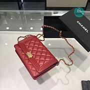 Chanel Boy WOC Red Lambskin 12.3x19.2x3.5cm - 2