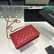 Chanel Boy WOC Red Lambskin 12.3x19.2x3.5cm - 3