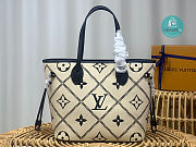 Louis Vuitton Neverfull MM Bag+Pouch Empreinte Cream/Black 31.0 x 28.0 x 14.0 cm - 4