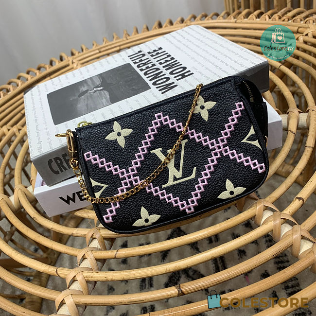 Louis Vuitton Mini Pochette Accessoires Bag Black 15.5 x 10.5 x 4 cm - 1