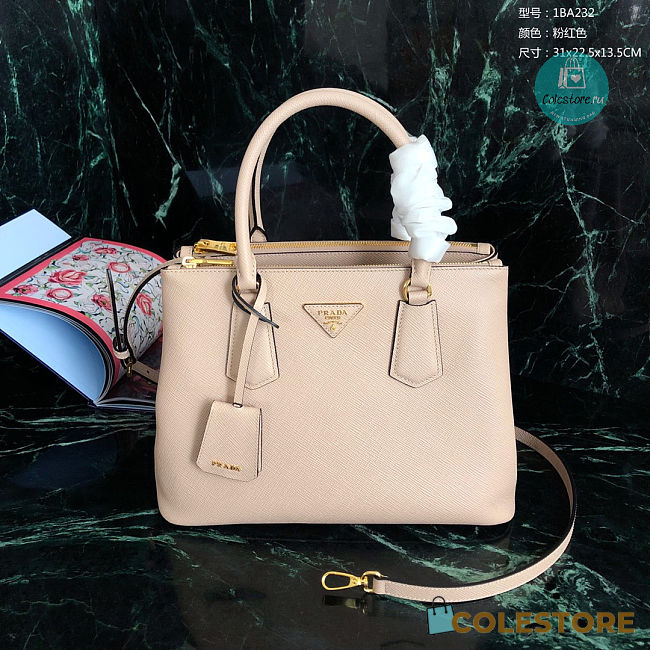 Prada Medium Galleria Saffiano Pink 31x22.5×13.5cm - 1