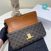 Celine Chain Bag Triomphe In Triomphe Canvas 33x13x5cm - 3