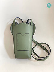 Loewe Elephant Leather Cross-body bag In Avocado Green 19x8x4cm - 5
