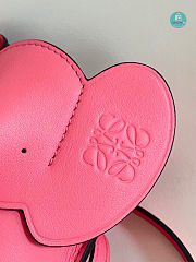 Loewe Elephant Leather Cross-body bag In Avocado Pink 19x8x4cm - 4