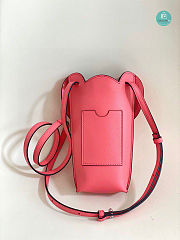 Loewe Elephant Leather Cross-body bag In Avocado Pink 19x8x4cm - 2