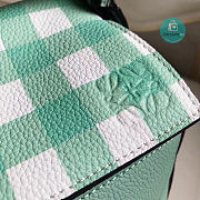 Loewe Gingham Puzzle Bag In Turquoise Size 29cm - 6