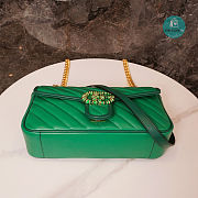 Gucci GG Marmont Small Shoulder Bag In Green 24x13x7cm - 6