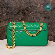 Gucci GG Marmont Small Shoulder Bag In Green 24x13x7cm - 2