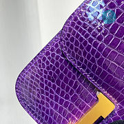 Hermes Constance 24 Crocodile Leather In Purple - 5