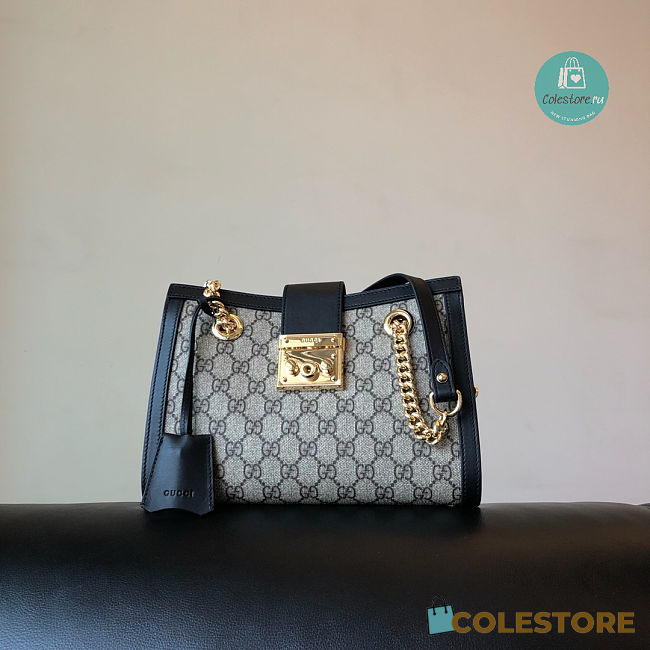 Gucci Padlock Small GG Shoulder Bag in Black 26x18x10cm - 1