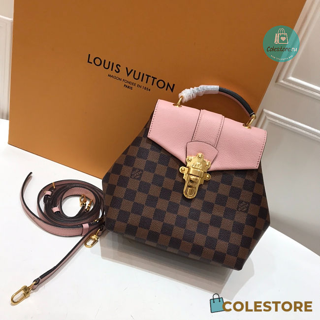 Louis Vuitton LV Clapton Backpack N42262 Damier Brown Pink 21.0 x 21.0 x 11.0 cm - 1