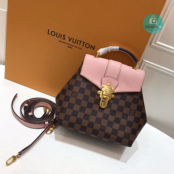 Louis Vuitton LV Clapton Backpack N42262 Damier Brown Pink 21.0 x 21.0 x 11.0 cm