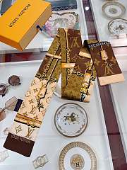Louis Vuitton Confidential Monogram Giant Twill Silk Double-sided Scarves 4 styles size 8X120cm - 5