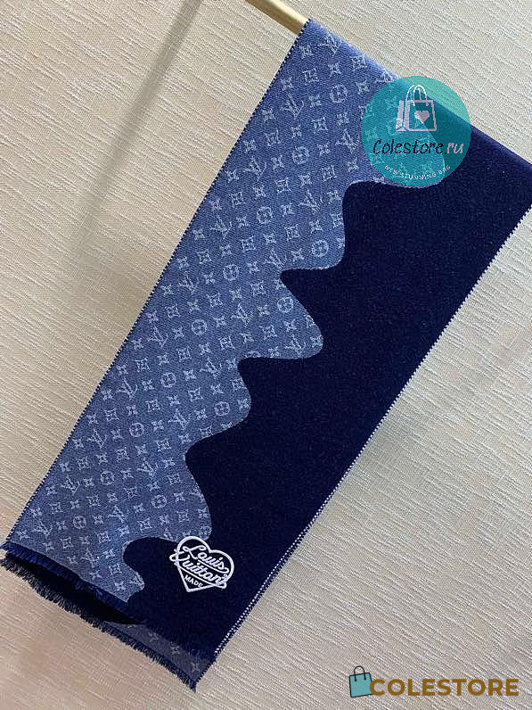 Louis Vuitton Monogram Drip Scarf In Blue 100% wool 200 x 43cm - 1