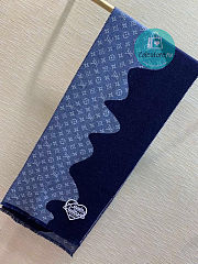 Louis Vuitton Monogram Drip Scarf In Blue 100% wool 200 x 43cm - 1