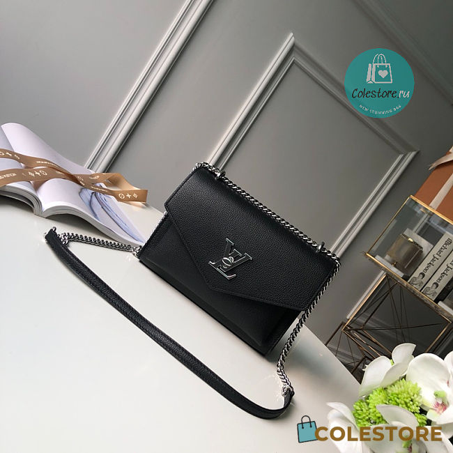  Louis Vuitton Mylockme Chain Bag Lockme Leather In Black 22.5 x 17.0 x 5.5 cm - 1