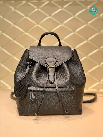 Louis Vuitton Montsouris Backpack Monogram Empreinte Leather In Black 27.5 x 33.0 x 14.0