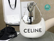 Celine Ava Bag In Smooth Calfskin With Celine Print White 23x14x7cm  - 1