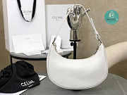 Celine Ava Bag In Smooth Calfskin With Celine Print White 23x14x7cm  - 5