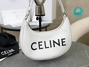 Celine Ava Bag In Smooth Calfskin With Celine Print White 23x14x7cm  - 4