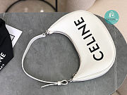 Celine Ava Bag In Smooth Calfskin With Celine Print White 23x14x7cm  - 2