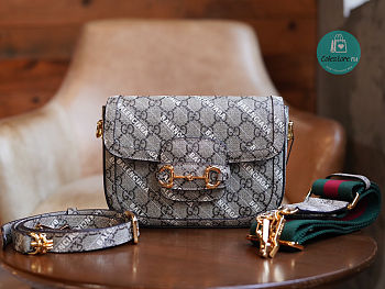 Colestore Gucci x Balenciaga The Hacker Project Mini Horsebit 1955 In Beige Size 20.6x14.4x5.1cm