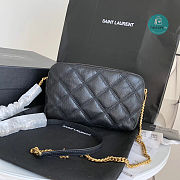 YSL Saint Laurent Becky Quilted Mini Bag In Black 19×11×5cm   - 6
