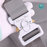 Dior Saddle Dior Gray Grained Calfskin With 'Christian Dior 1947' Signature 26 x 19 x 4.5 cm - 5