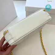 Dior Caro Box Bag With Chain Latte In White 19x5x14cm - 6