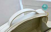 Dior Caro Box Bag With Chain Latte In White 19x5x14cm - 5