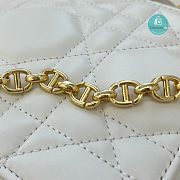 Dior Caro Box Bag With Chain Latte In White 19x5x14cm - 4