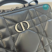 Dior Caro Box Bag With Chain Latte In Black 19x5x14cm - 6