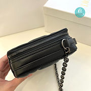Dior Caro Box Bag With Chain Latte In Black 19x5x14cm - 5