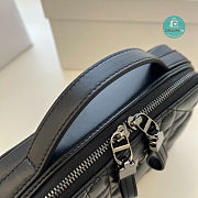 Dior Caro Box Bag With Chain Latte In Black 19x5x14cm - 2