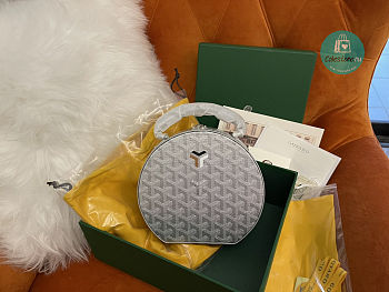 Goyard The Alto Hatbox Trunk Bag - Silver Limited Edition 16.5 cm x 7 cm x 18 cm