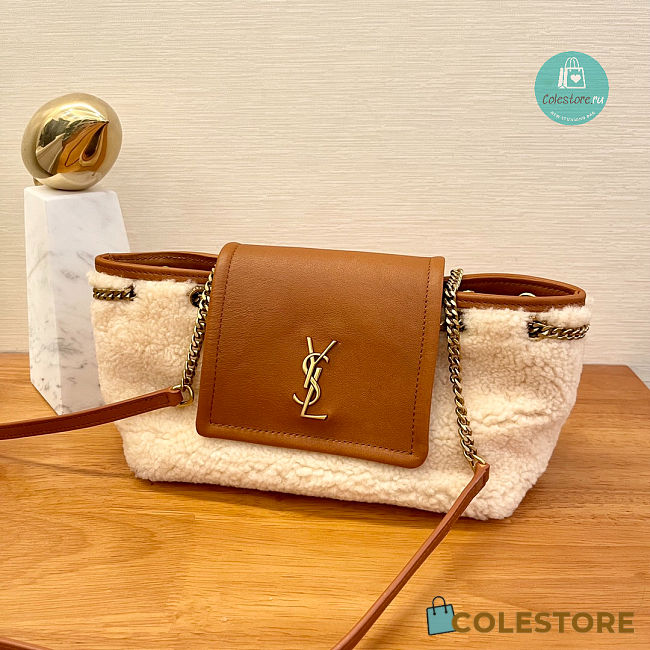 YSL Nolita Nano Shearling Mini Bag 18x13x6cm - 1